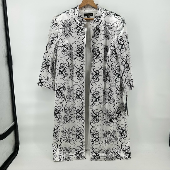 Tahari Arthur S Levine Luxe Evening Jacket Size 18W Formal Long Beaded Satin NWT